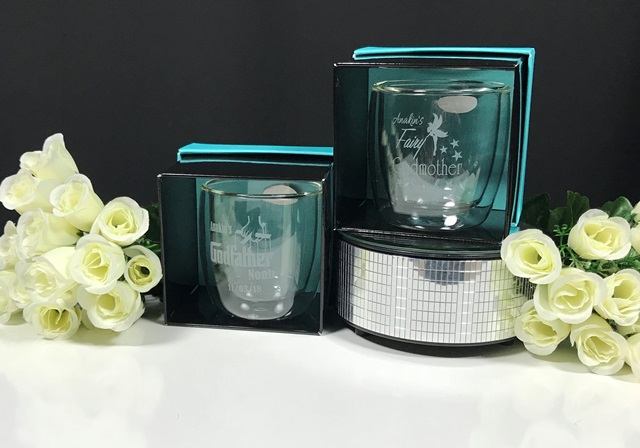 Double Wall Groovy Glass Cup
