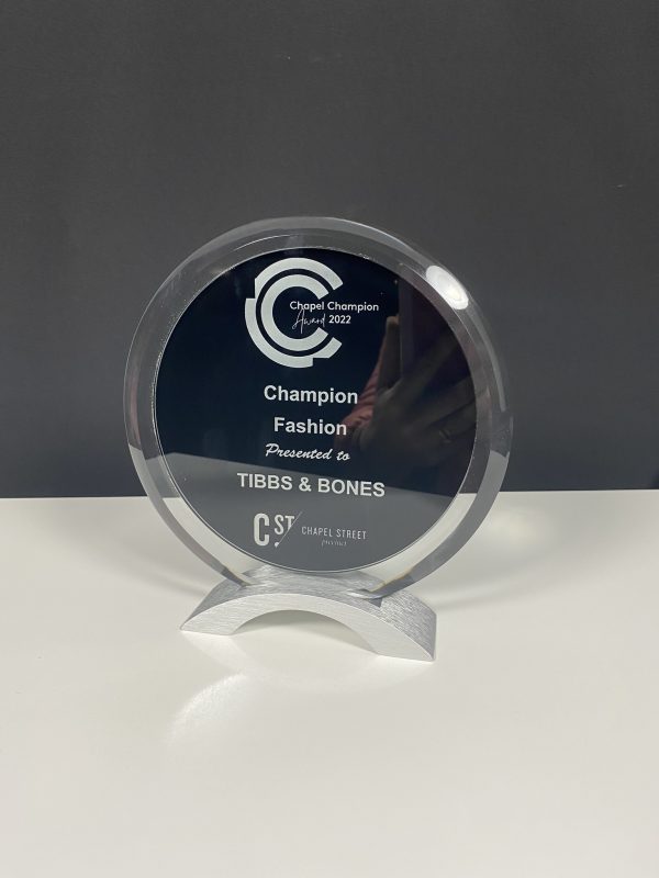 Glass Black Circle Award