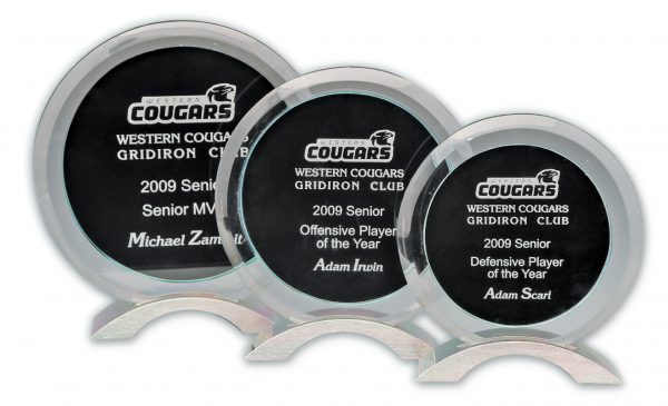 Glass Award Black Circle Large 190 x 180mm